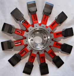 A Center Wheel from an IMA tea bagging machine which has been repaired.